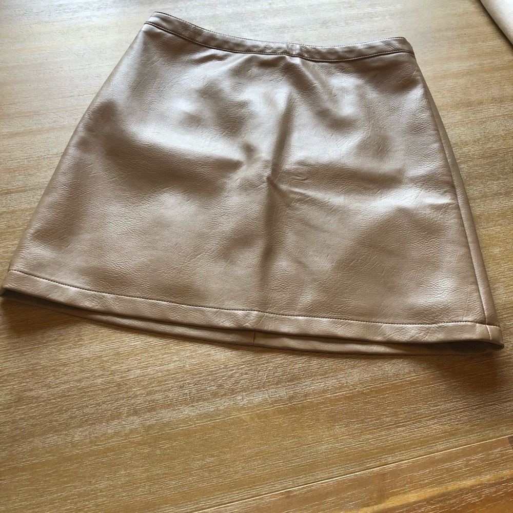 Vici Collection Camel Leather Skirt - NWOT